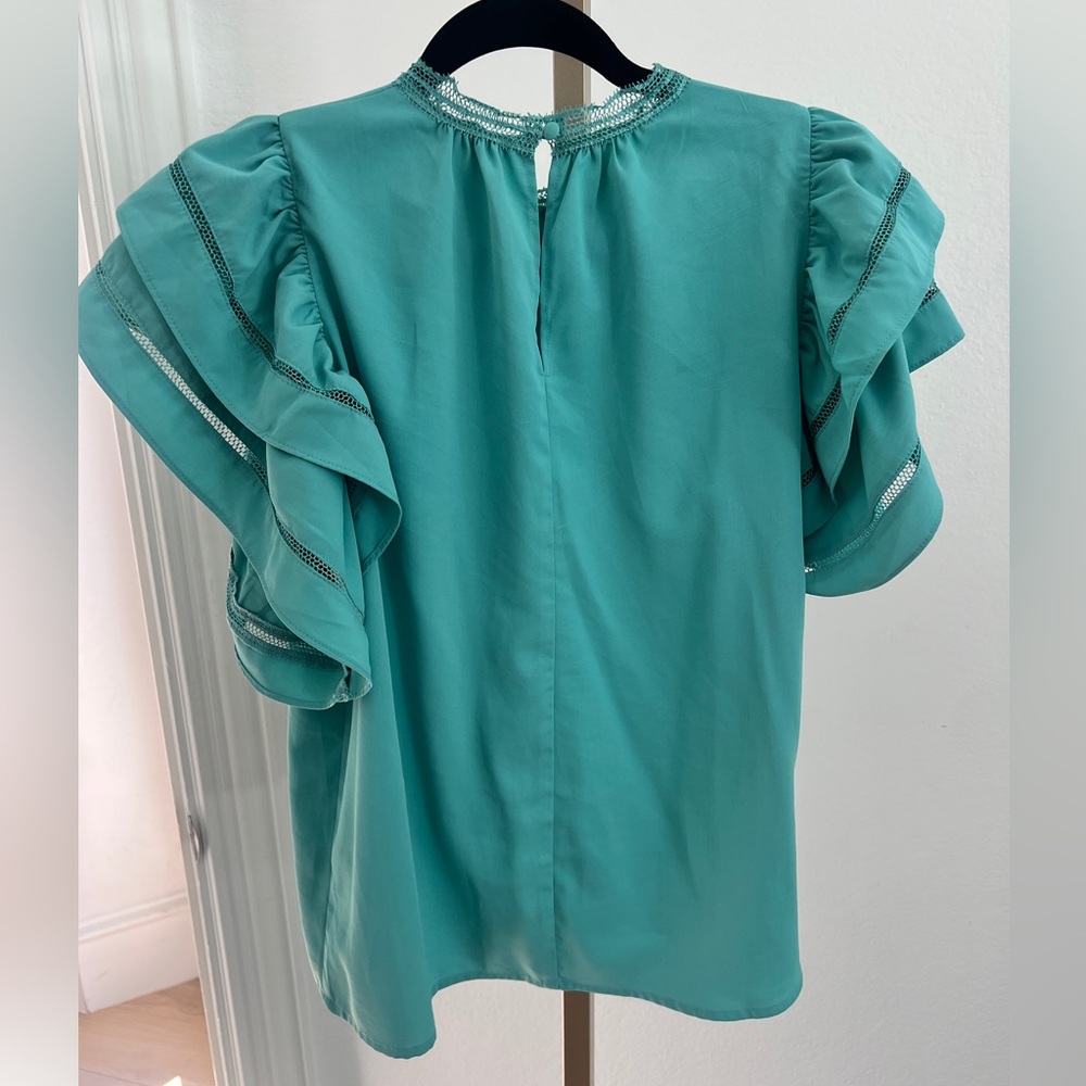 Strut & Bolt Ruffle Sleeve Top - Picture 7 of 7